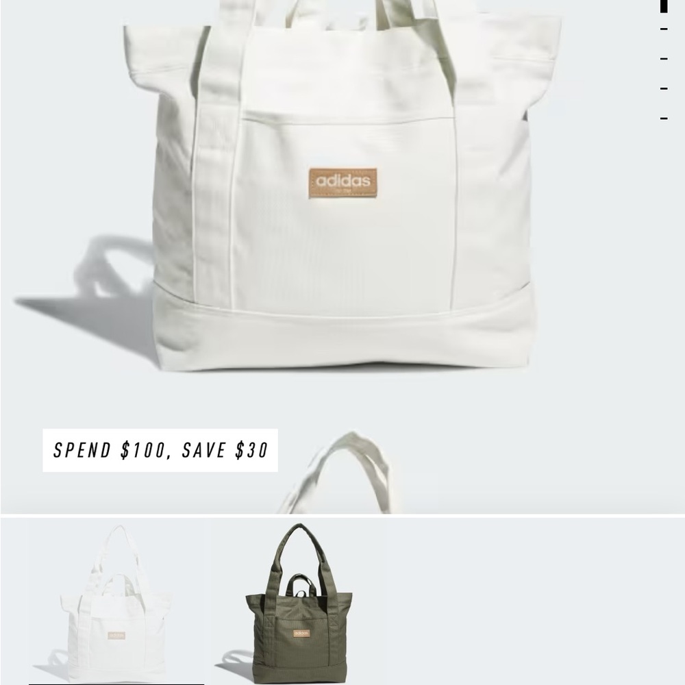 Adidas Cream Tote Bag
